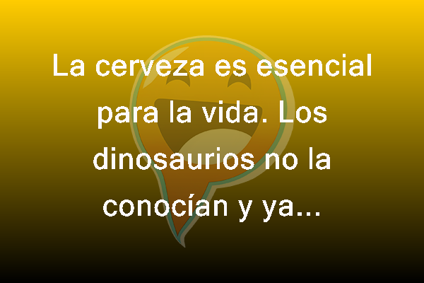 ¿Tomaban cerveza los dinosaurios?